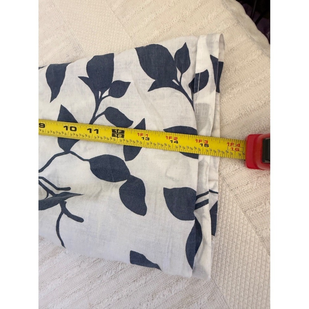 New Collection Womens Blue White Leaf Print Cotton Shirt Dress Tunic Italy 1X - Picture 16 of 16